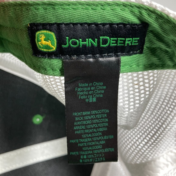 John Deere Cap Hat Adult Green Adjustable‎ Mesh Snapback Farm  Fair Condition - Picture 11 of 13